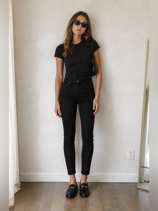 Everlane Denim - Everlane Black Ankle Skinny Jeans Size 24 – High Rise Stretch Denim NWOT